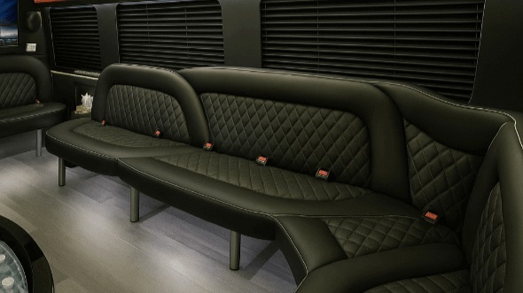 Interior of Missouri City Party Bus Company's 18 Passenger Party Bus in Missouri City