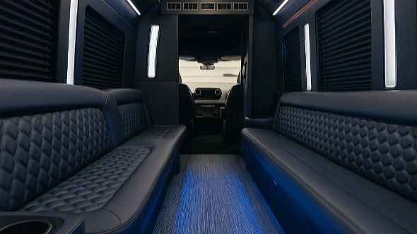 Interior of Galveston Party Bus Company's 20 Passenger Party Bus in Galveston