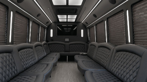 Interior of Pearland Party Bus Company's 20 Passenger Party Bus in Pearland