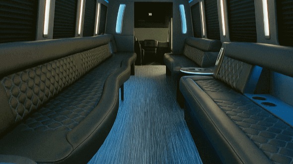Interior of Texas City Party Bus Company's 20 Passenger Party Bus in Texas City