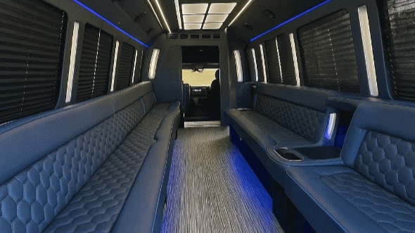 Interior of Texas City Party Bus Company's 25 Passenger Party Bus in Texas City