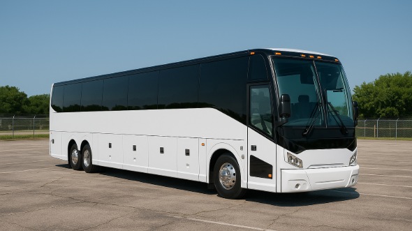 Exterior of Pearland Party Bus Company's 44 Passenger Charter Bus in Pearland