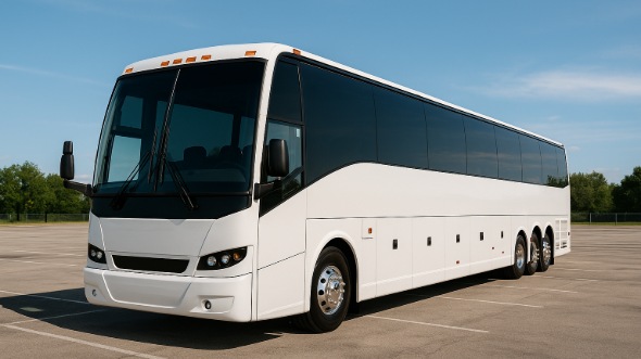 Exterior of Pearland Party Bus Company's 47 Passenger Charter Bus in Pearland