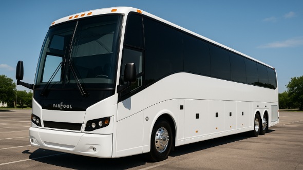 Exterior of Pearland Party Bus Company's 48 Passenger Charter Bus in Pearland