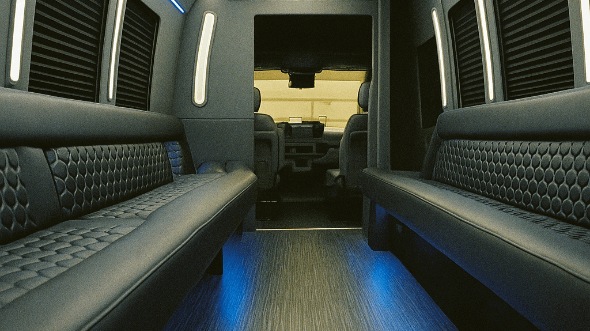 Interior of Galveston Party Bus Company's 50 Passenger Party Bus in Galveston