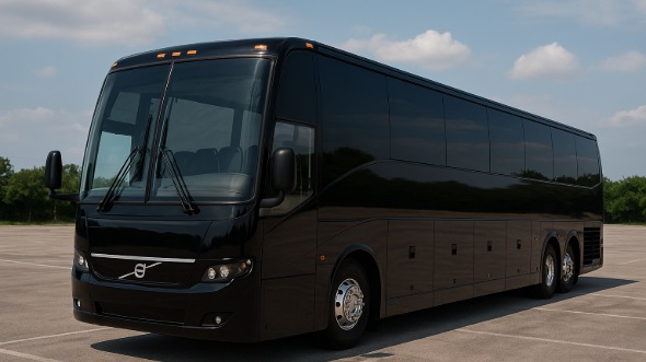 Exterior of Pearland Party Bus Company's 51 Passenger Charter Bus in Pearland
