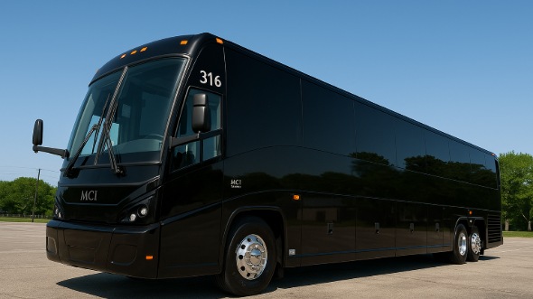 Exterior of Pearland Party Bus Company's 54 Passenger Charter Bus in Pearland