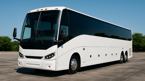 Exterior of Pearland Party Bus Company's ADA Charter Bus in Pearland