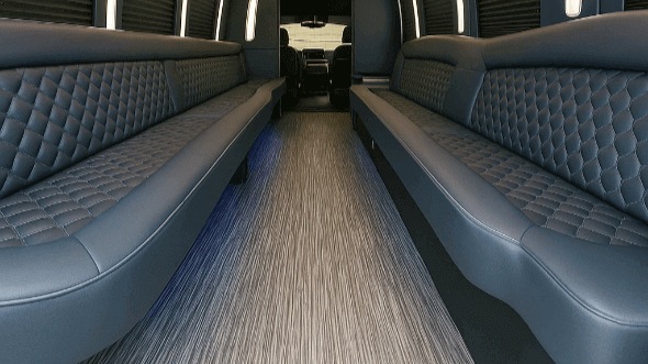 pearland 25 passenger party bus inside