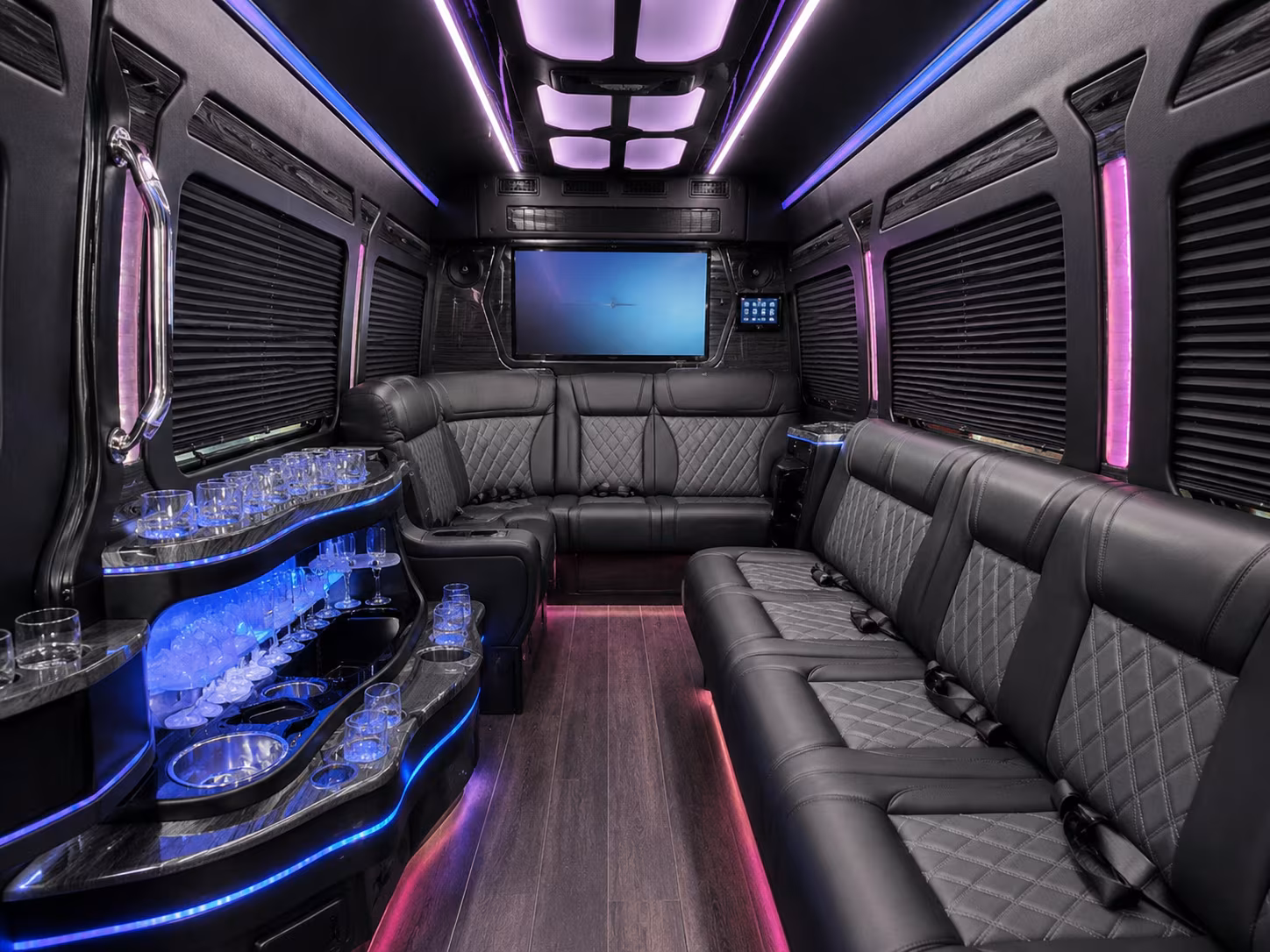 Pearland Airport Shuttle & Transportation party bus exterior