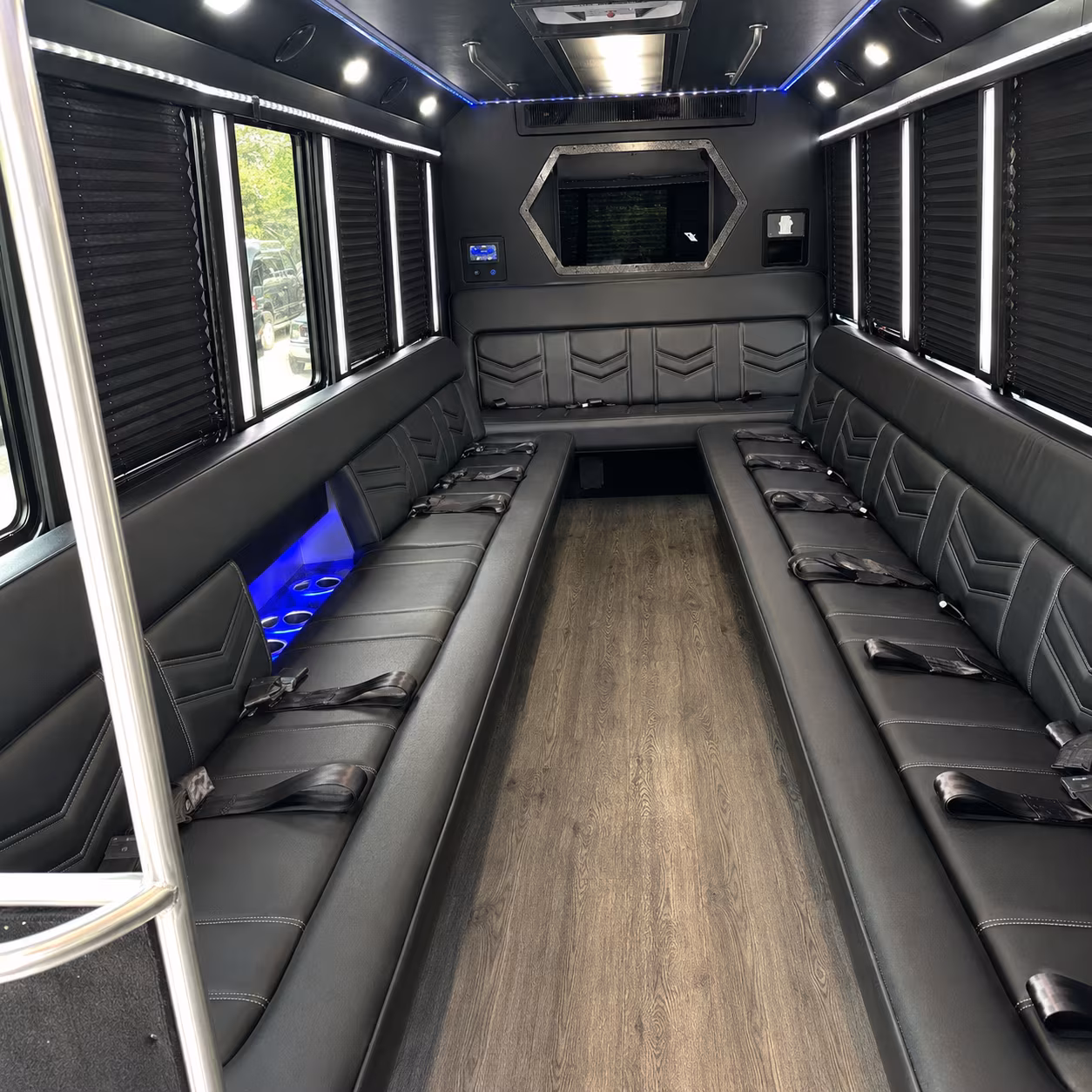 Pearland Bachelor & Bachelorette Transportation party bus exterior