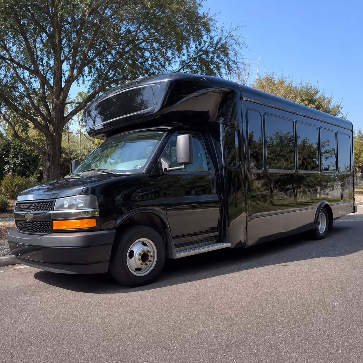 Pearland Private Event Transportation party bus exterior