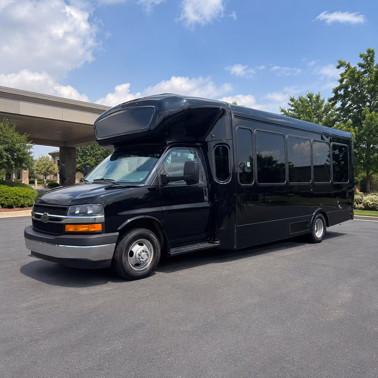 Pearland Prom & Homecoming Transportation party bus exterior