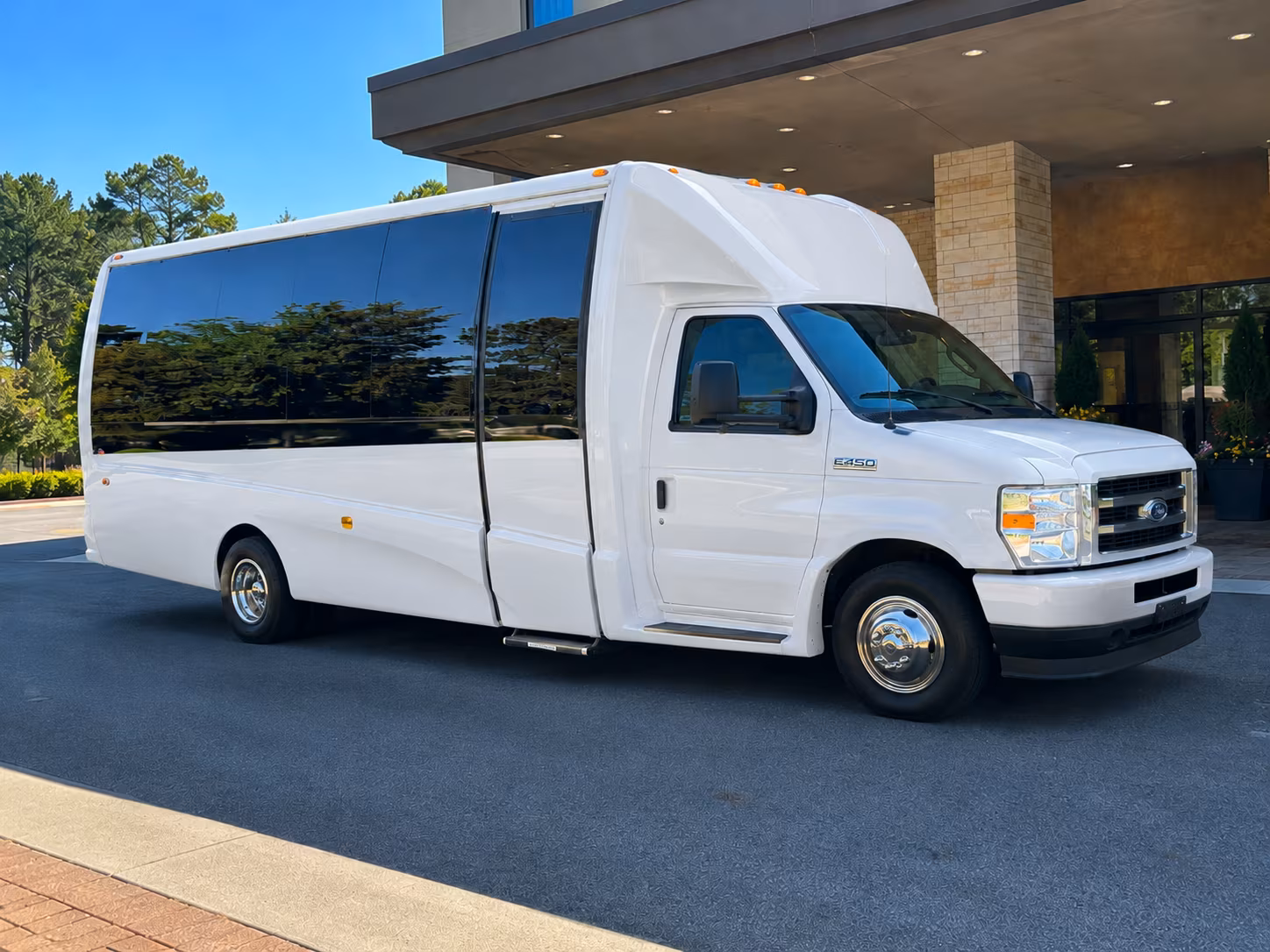 Pearland School Event Transportation party bus exterior