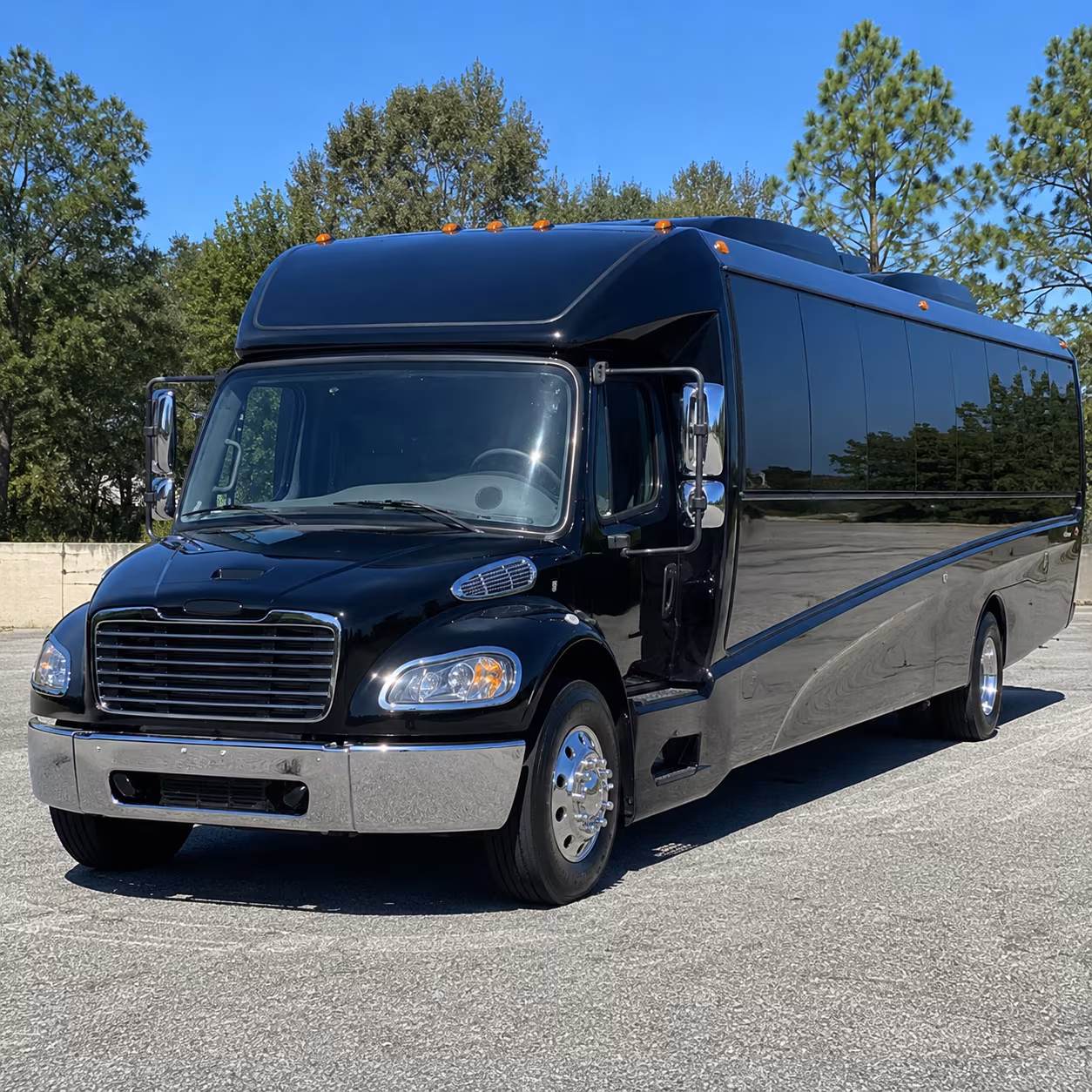 Pearland School Event Transportation party bus exterior