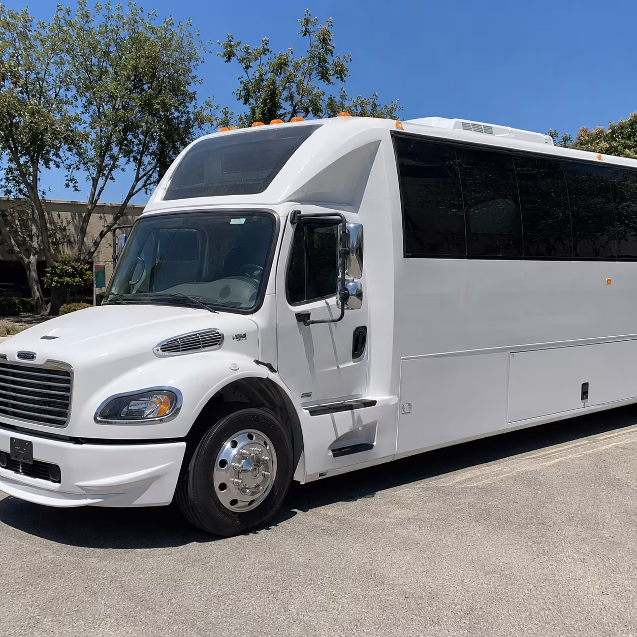 Pearland Sporting Event Transportation party bus exterior