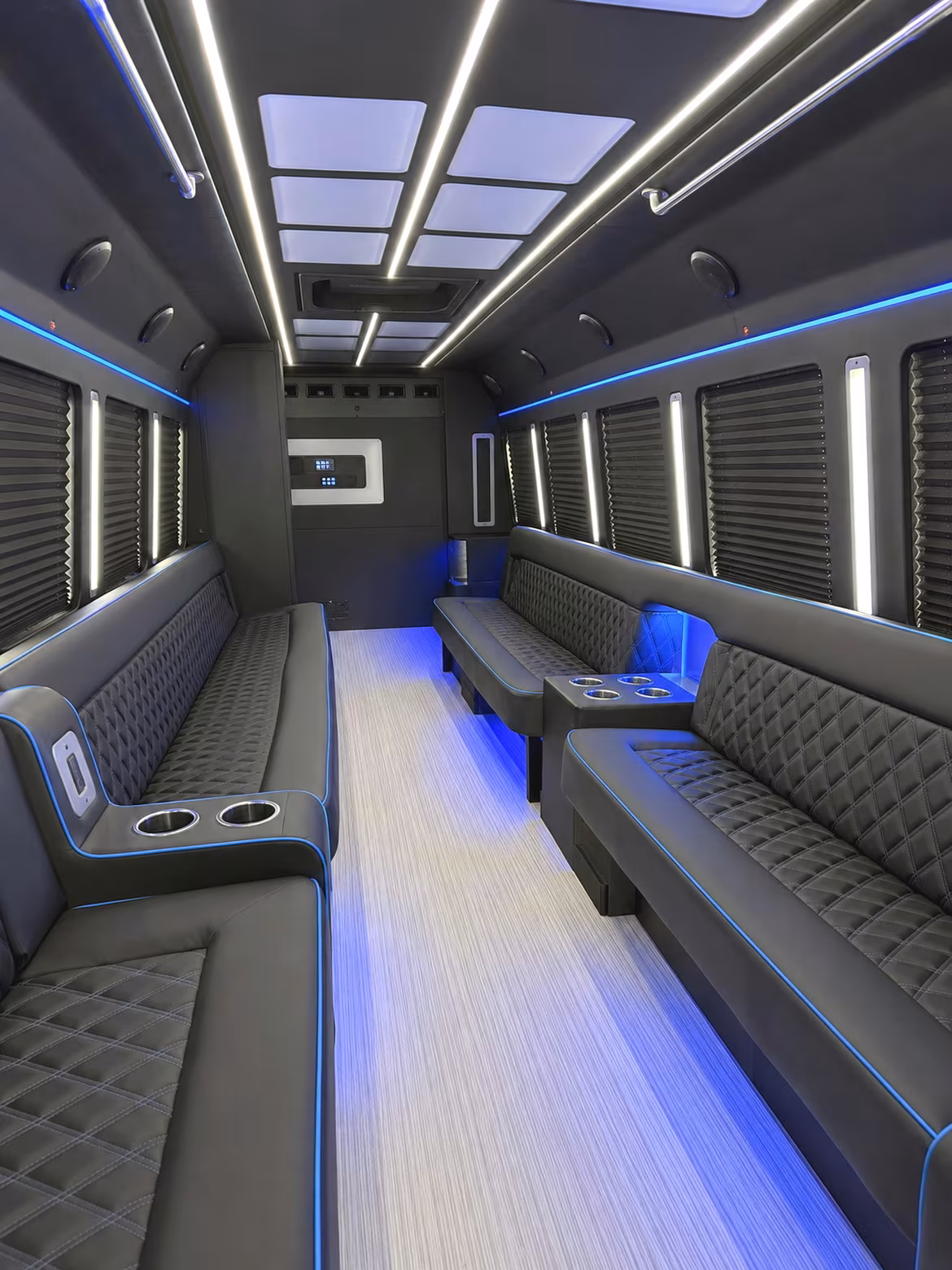Pearland Sporting Event Transportation party bus interior