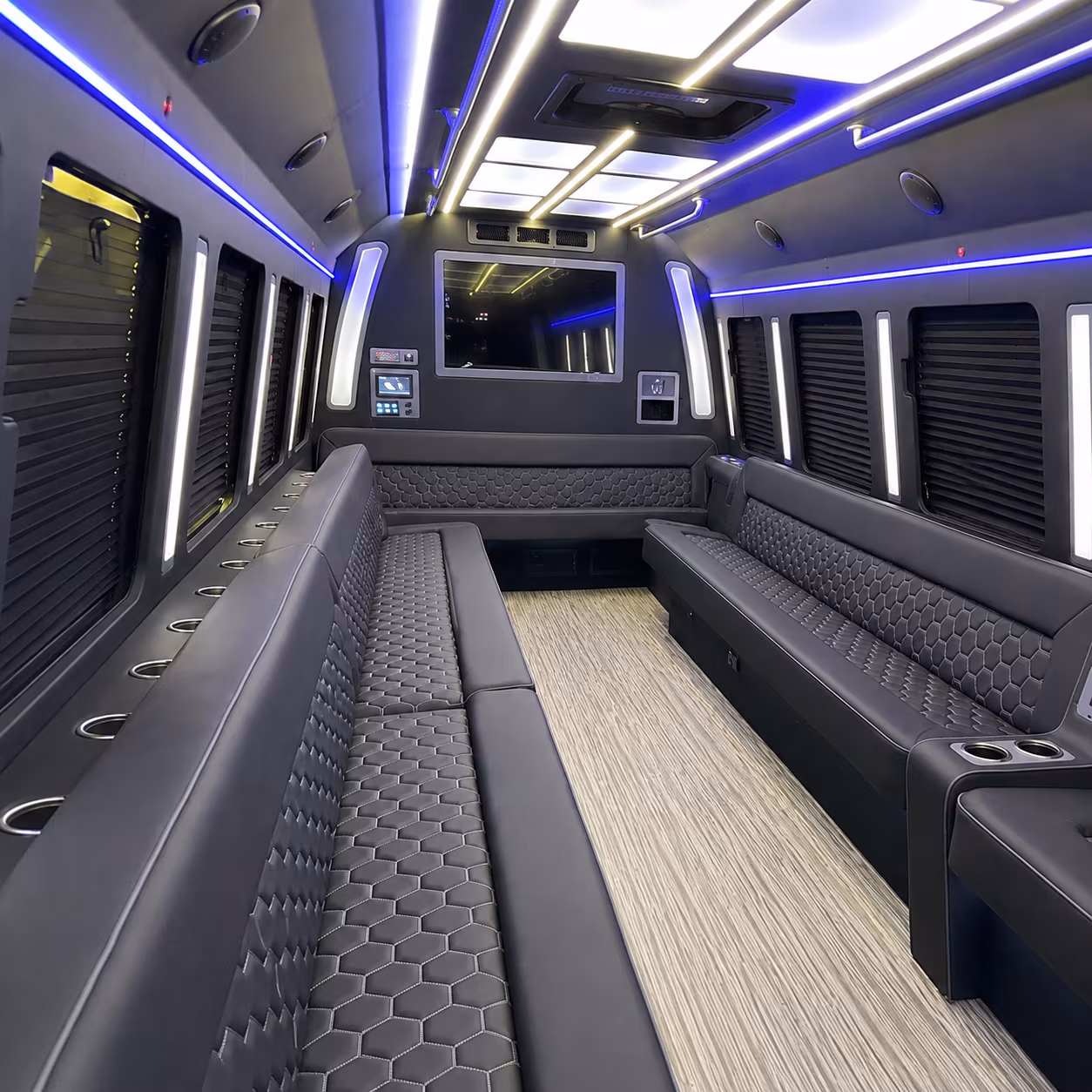 Pearland Wedding Transportation party bus exterior