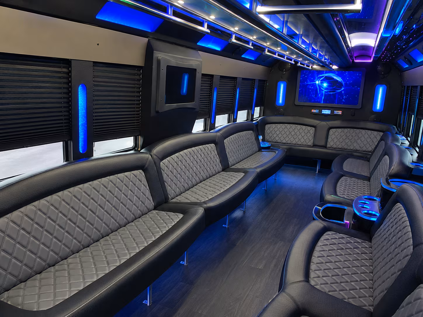Pearland Wedding Transportation party bus exterior